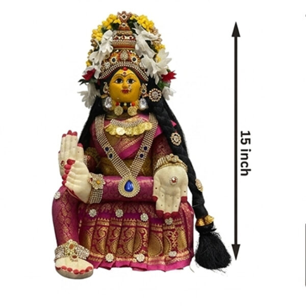 Fully Decorated Goddess Varalakshmi Devi Complete Idol Set (15 Inch) – PH-VL-CS-15-076